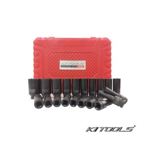 KI TOOLS 1/2” DR. DEEP IMPACT SOCKET SET C/W ACC. - 20 PCS / 8-32mm