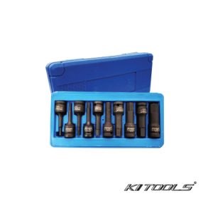 KI TOOLS 1/2” DR. HEX IMPACT SOCKET SET - 10 PCS / 4 -19mm