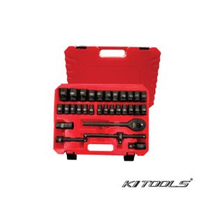 KI TOOLS 1/2” DR. IMPACT SOCKET SET C/W ACC. - 30 PCS / 8-32mm- BLOW MODE CASE