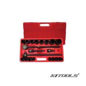 KI TOOLS 3/4” DR. IMPACT SOCKET SET C/W ACC. - 21 PCS / 19-50mm - BLOW MODE CASE