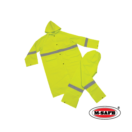 M-SAFE HEAVY DUTY PVC RAINSUIT WITH REFLECTOR