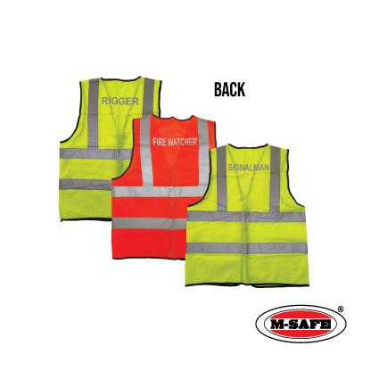 M-SAFE SAFETY TRICOT WITH ZIP (FIRE WATCHER / RIGGER / SIGNALMAN)