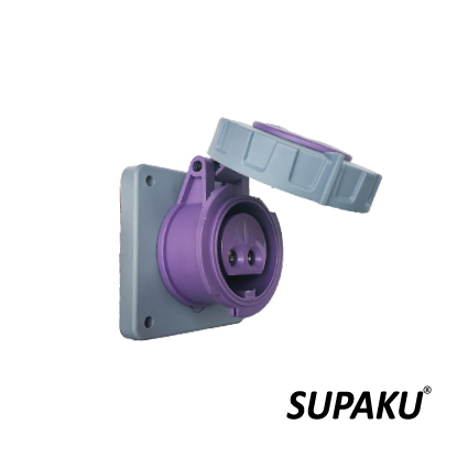 SUPAKU CEE 16A 20-25V - IP67 WEATHERPROOF PANEL SOCKET