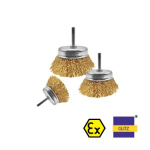 GLITZ NON SPARK CUP BRUSH WITH SHANK 6MM - 0.3 WIRE